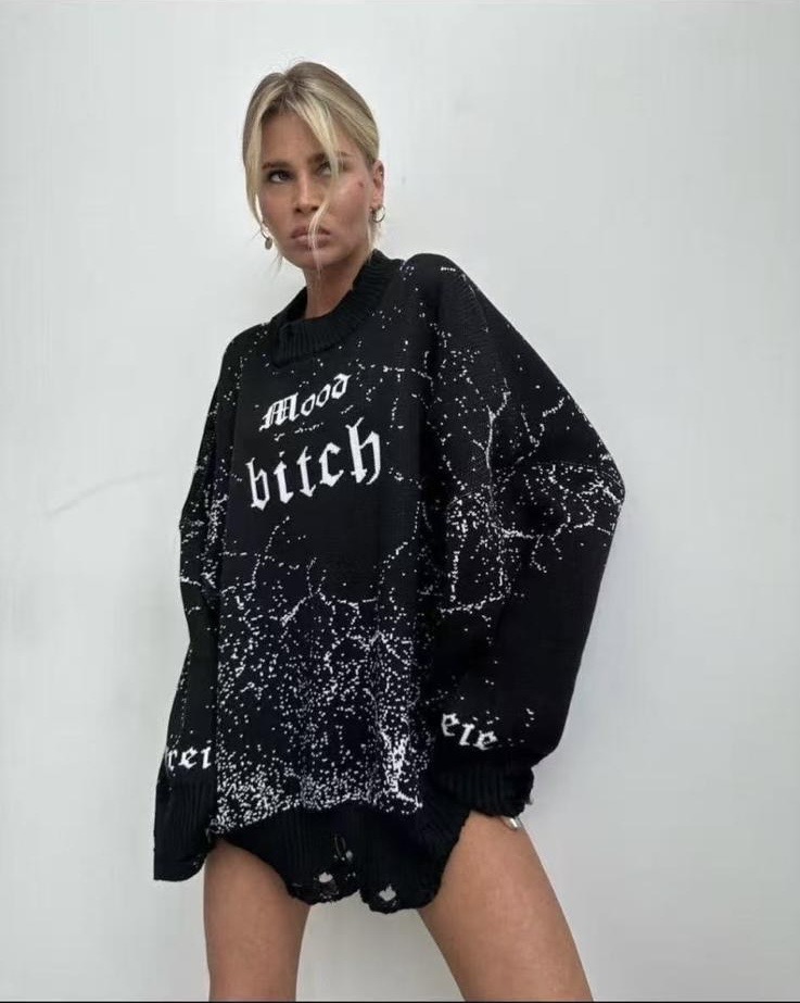 Sweter La’Parte w czarnym kolorze