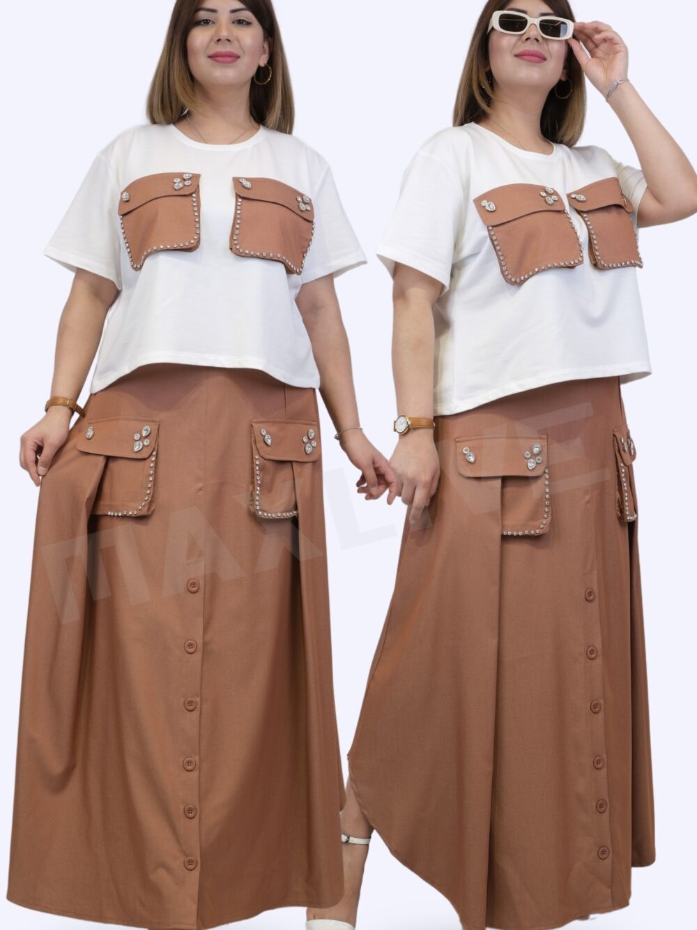 Komplet ze spódnicą plus size