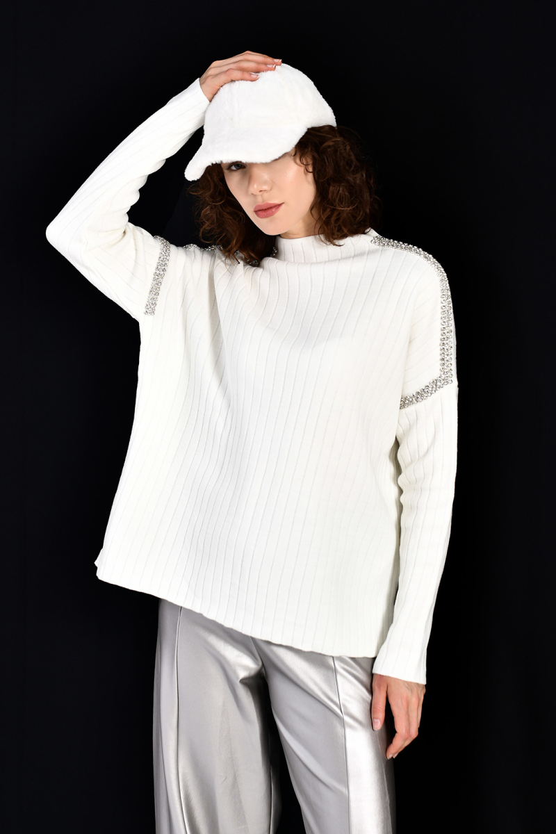 Sweter z cyrkoniami La’Parte
