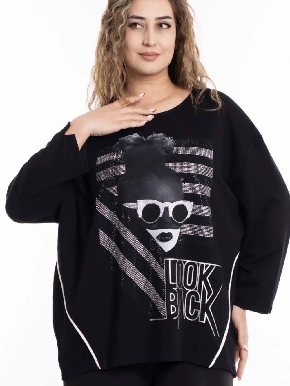 Czarna bluzka plus size