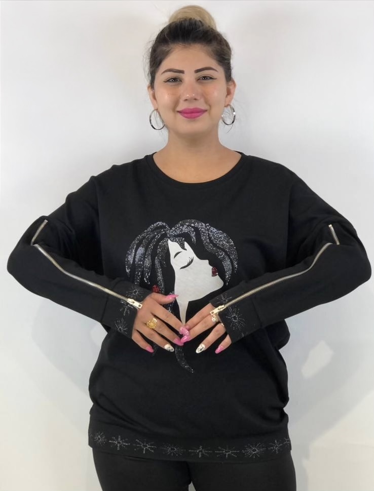 Bluzka Twarz plus size